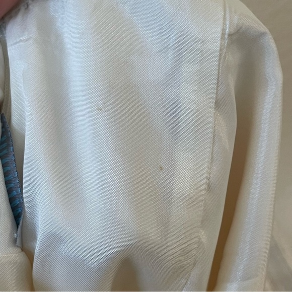 Alexandra Dillon‎ Winter White Tuxedo Dress w/ Black Sash - Picture 13 of 16